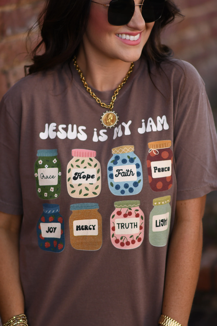 Jesus is my Jam Espresso Comfort Colors Tee