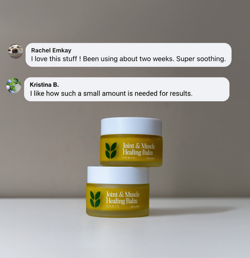 Frøya Organics Joint & Muscle Healing Balm 2-Pack product features and benefits overview