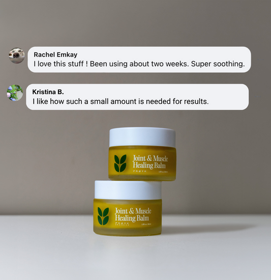 Frøya Organics Joint & Muscle Healing Balm 2-Pack product features and benefits overview