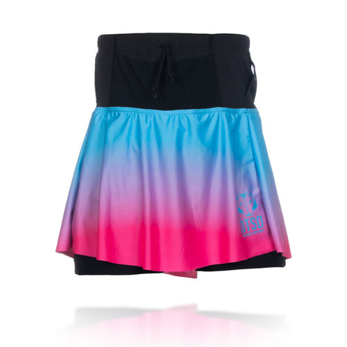 Jupe short - Light Blue & Fluo Pink
