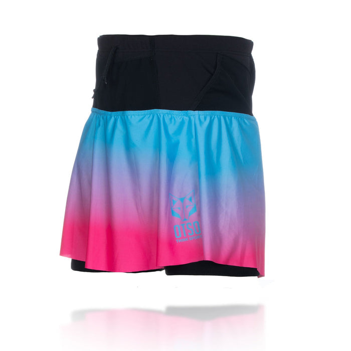 Jupe short - Light Blue & Fluo Pink