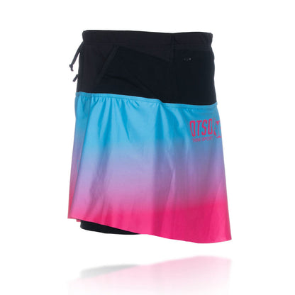 Jupe short - Light Blue & Fluo Pink