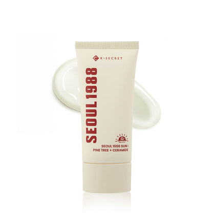 K-SECRET Seoul 1988 Sun: Pine Tree + Ceramide 50+ PA++++ - drėkinamasis veido kremas nuo saulės