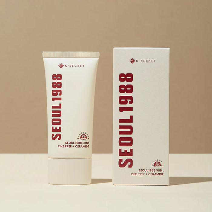 K-SECRET Seoul 1988 Sun: Pine Tree + Ceramide 50+ PA++++ - drėkinamasis veido kremas nuo saulės