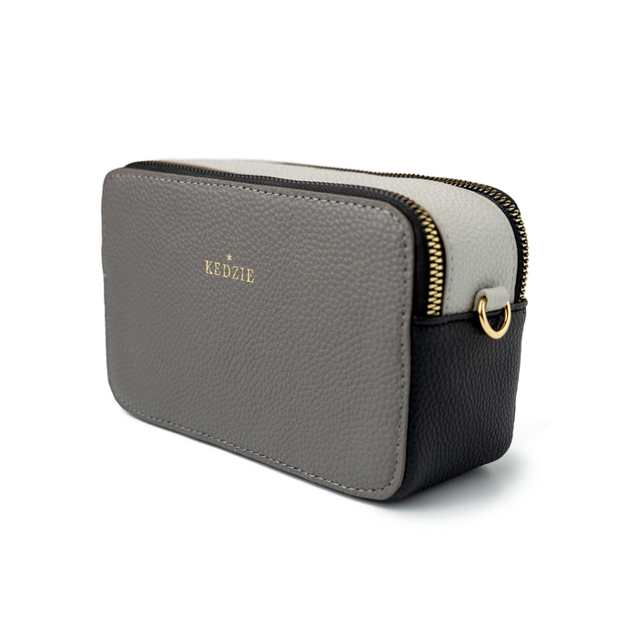 Kedzie Modernist Color Pop Crossbody Bag, Gray