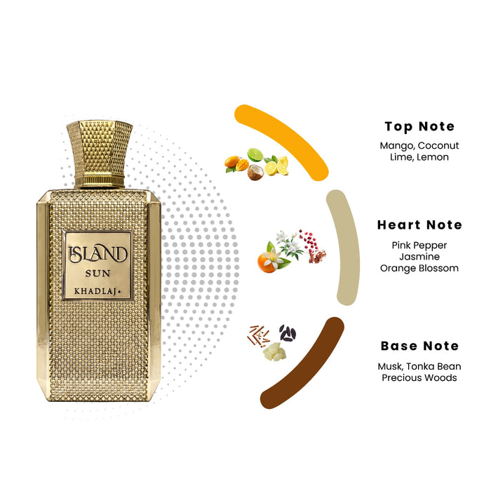 KHADLAJ ISLAND SUN 100 ML EXTRAIT DE PARFUM - Khadlaj Perfumes