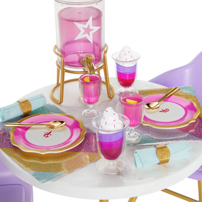 Kitchen Table for Two Set for 18-inch Dolls