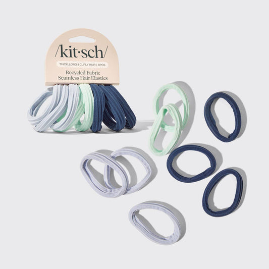 KITSCH Recycled Seamless Hair Elastics 8pc Set Garden Bouquet