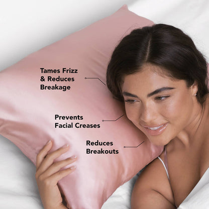 KITSCH Satin Pillowcase Standard in Blush