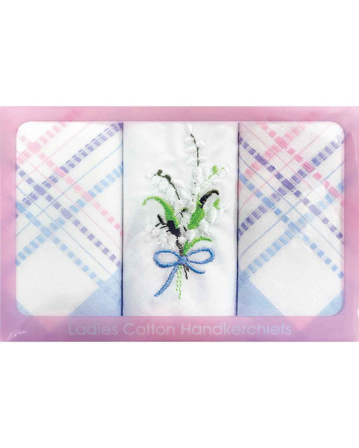 Ladies Embroidered Pure Cotton Handkerchiefs 2 Boxes of 3 - Image 2 - Country Collection