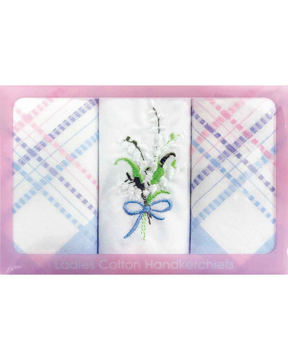 Ladies Embroidered Pure Cotton Handkerchiefs 2 Boxes of 3 - Image 2 - Country Collection