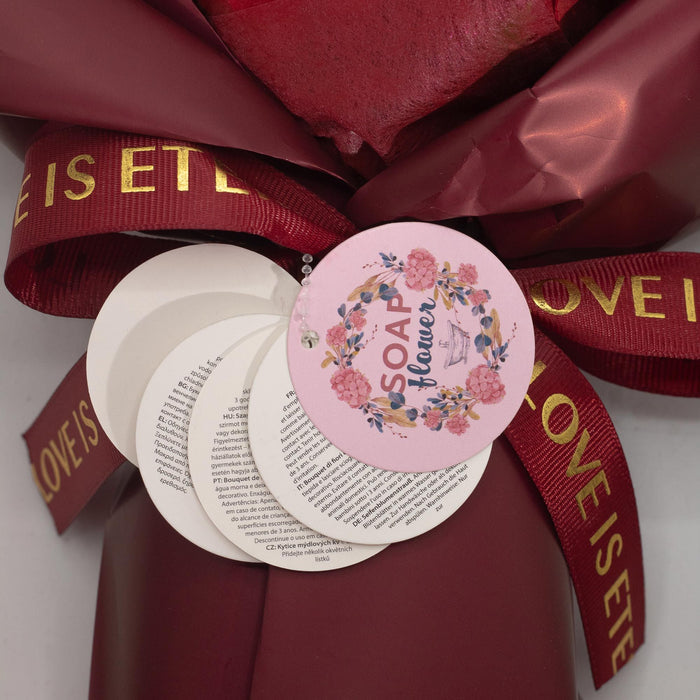 Large Red Roses Bouquet - Love is Eternal -  Gift Card