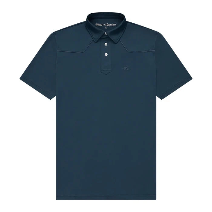 Lariat Western Polo- Indigo