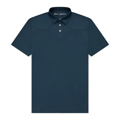 Lariat Western Polo- Indigo