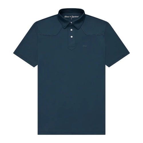Lariat Western Polo- Indigo