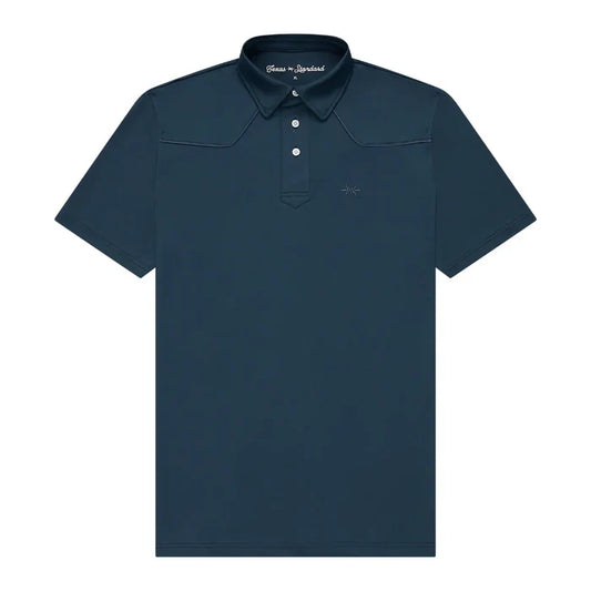 Lariat Western Polo- Indigo
