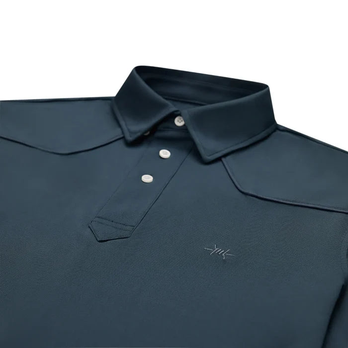 Lariat Western Polo- Indigo