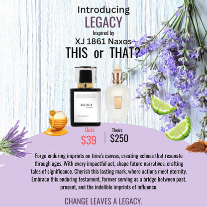 LEGACY | Inspired by XERJOFF XJ 1861 NAXOS | XJ 1861 Naxos Dupe Pheromone Perfume - aromapassions