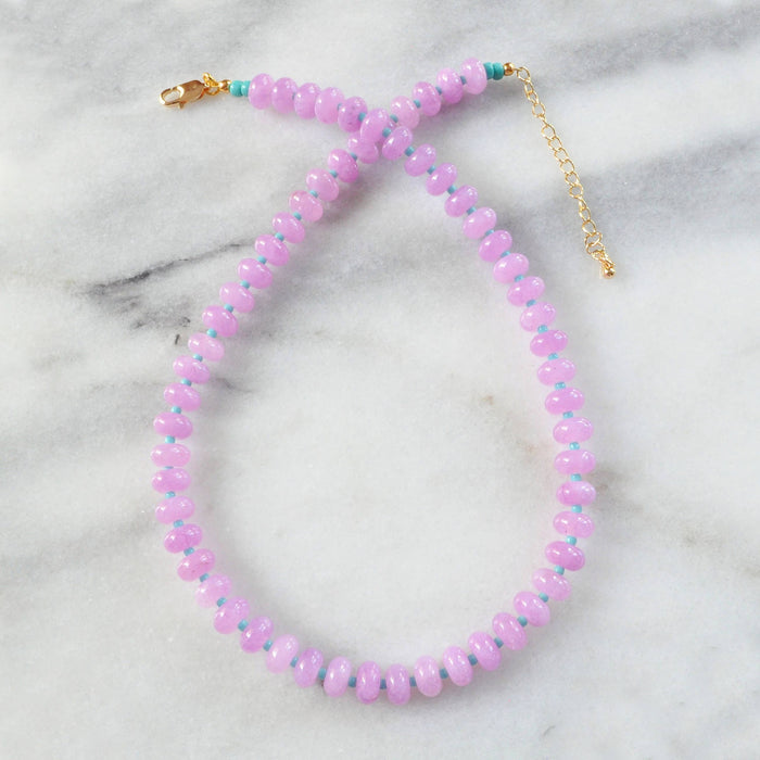 Libby & Smee Gemstone Necklace in Grape Juice