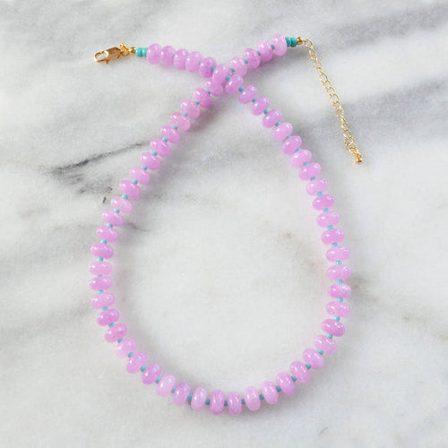 Libby & Smee Gemstone Necklace in Grape Juice