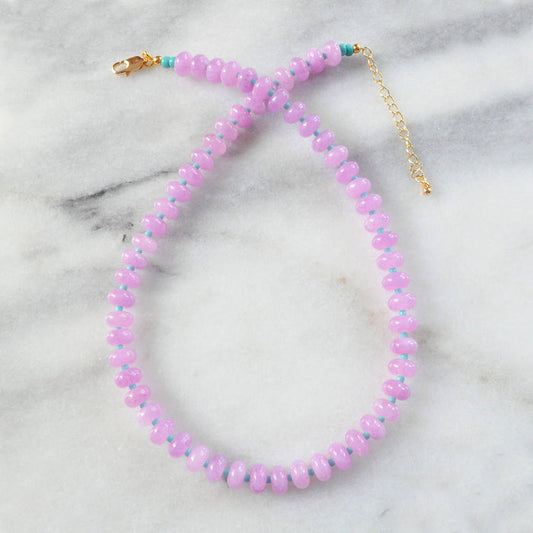 Libby & Smee Gemstone Necklace in Grape Juice