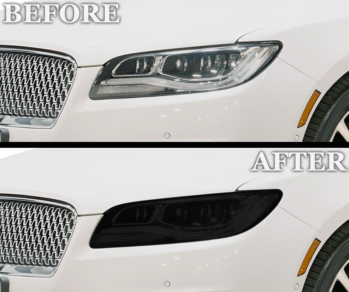 Full Headlight Taillight Precut Smoked PPF Tint Kit Film Overlay Fits Lincoln MKZ 2013 - 2020 - Bogar Tech Designs