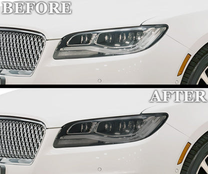 Full Headlight Taillight Precut Smoked PPF Tint Kit Film Overlay Fits Lincoln MKZ 2013 - 2020 - Bogar Tech Designs