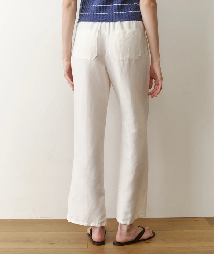 Linen Drawstring Pant Antique White