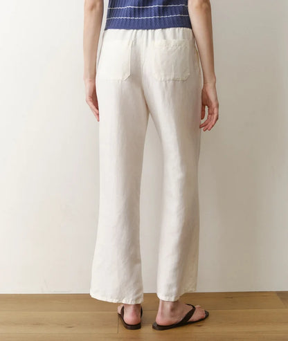Linen Drawstring Pant Antique White