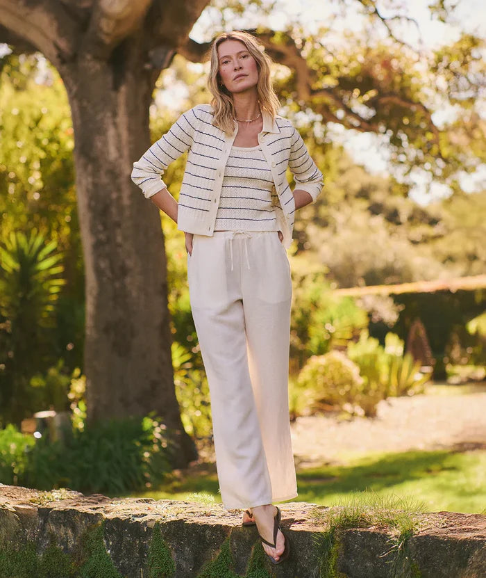 Linen Drawstring Pant Antique White