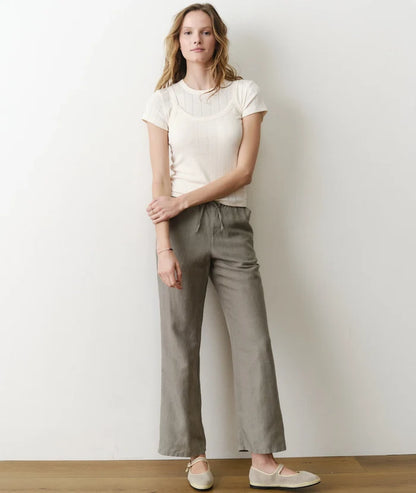 Linen Drawstring Pant Sea Spray