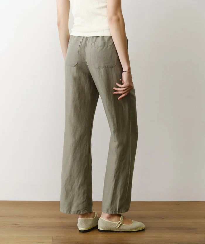Linen Drawstring Pant Sea Spray