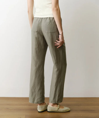 Linen Drawstring Pant Sea Spray