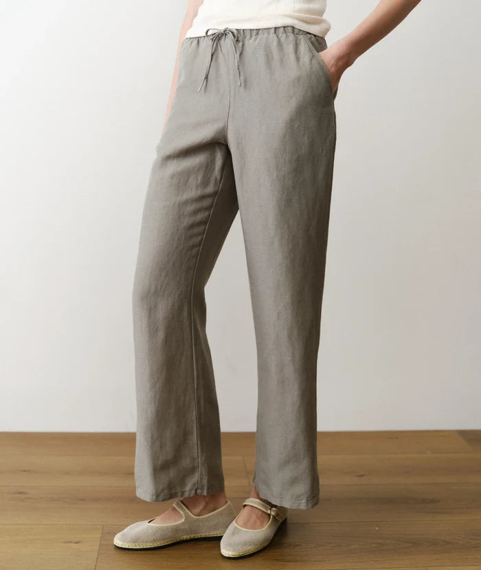 Linen Drawstring Pant Sea Spray