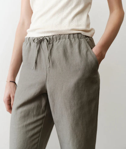 Linen Drawstring Pant Sea Spray