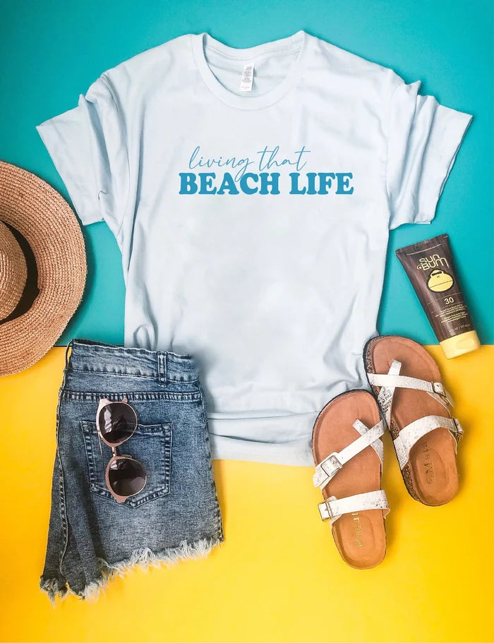 Living that beach life tee