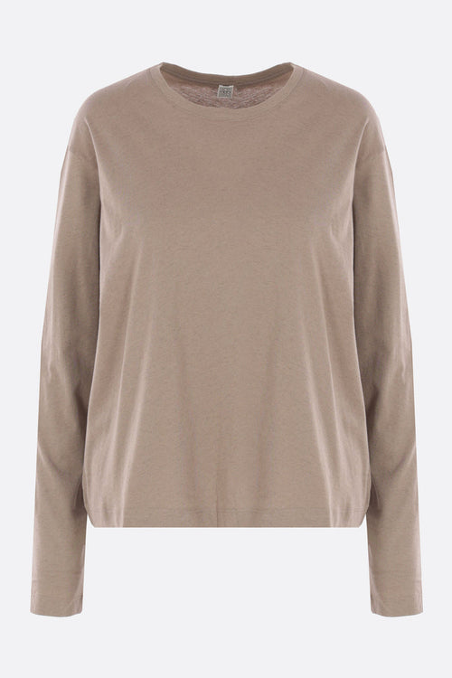 long-sleeve t-shirt in cotton and cashmere
