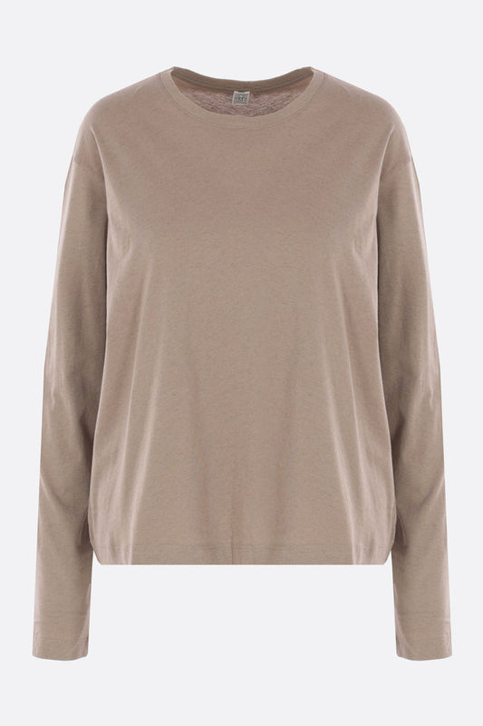 long-sleeve t-shirt in cotton and cashmere