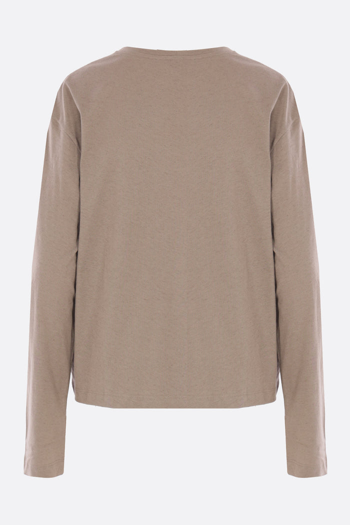 long-sleeve t-shirt in cotton and cashmere