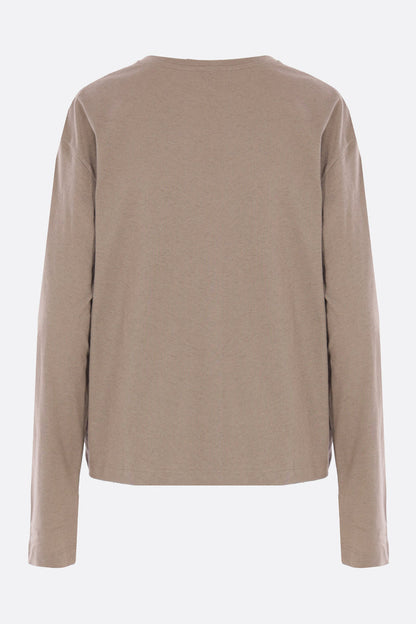 long-sleeve t-shirt in cotton and cashmere