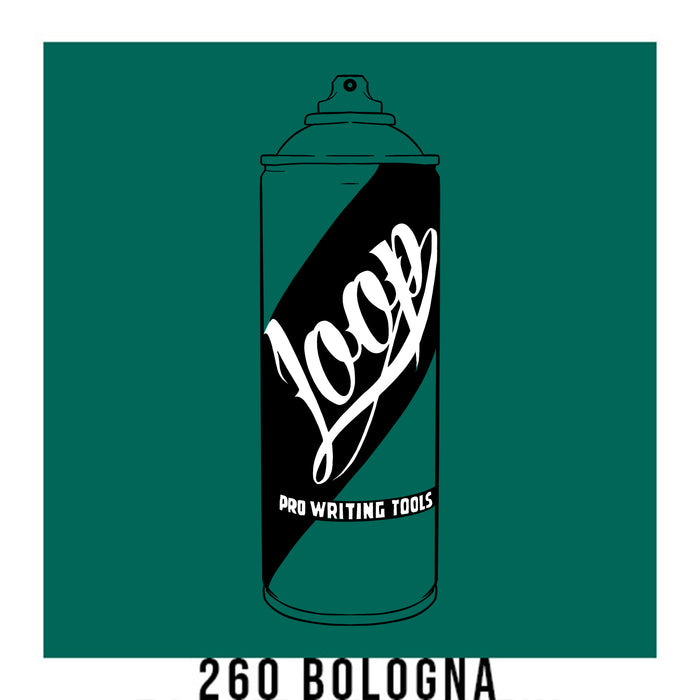Loop Colors spray paint can in the color Bologna green