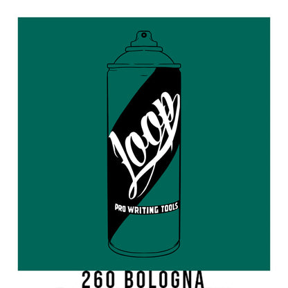 Loop Colors spray paint can in the color Bologna green