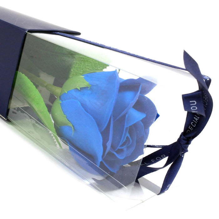 Luxury Bath Soap Flowers Blue Rose Petals.