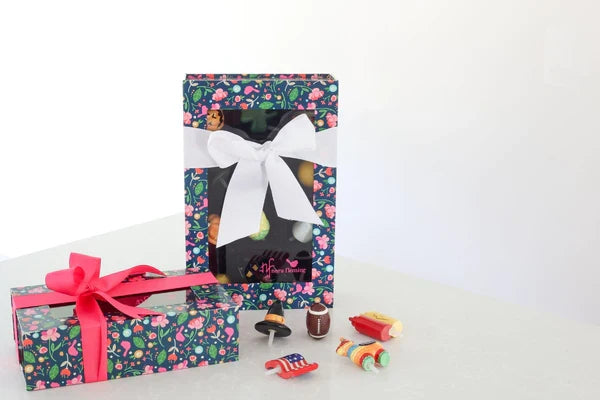 M4B Keepsake Box Floral 6 sections