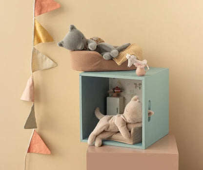 Maileg Sleeping Kitten in Cream Peach