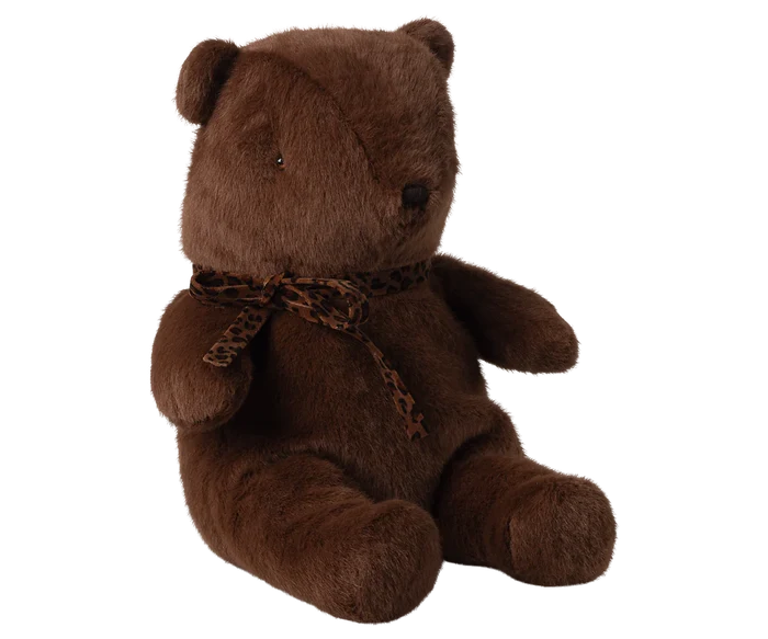 Maileg Teddy Bear Plush, Medium in Dark Brown