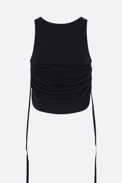 Mara cropped tank top in rib jersey