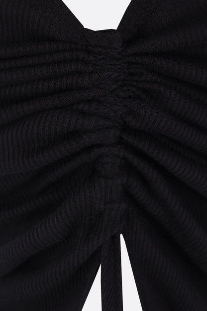 Mara cropped tank top in rib jersey