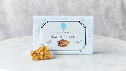Box of peanut brittle from the Martha Stewart x maman collection.