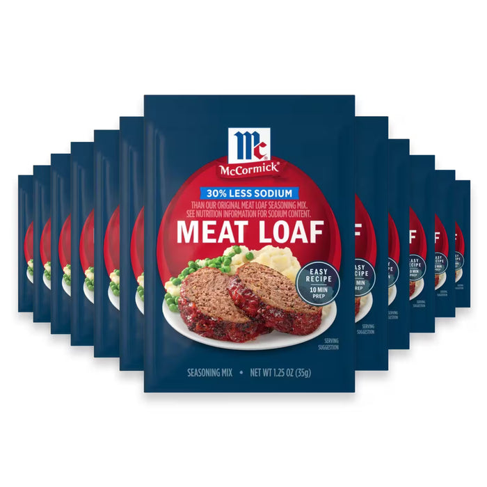 McCormick Seasoning Mix Meatloaf Less Sodium – 1.25 oz – 12 Pack